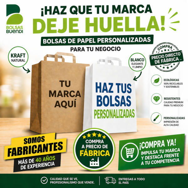 Bolsas de papel personalizadas impresas para negocios | Fábrica de bolsas de papel