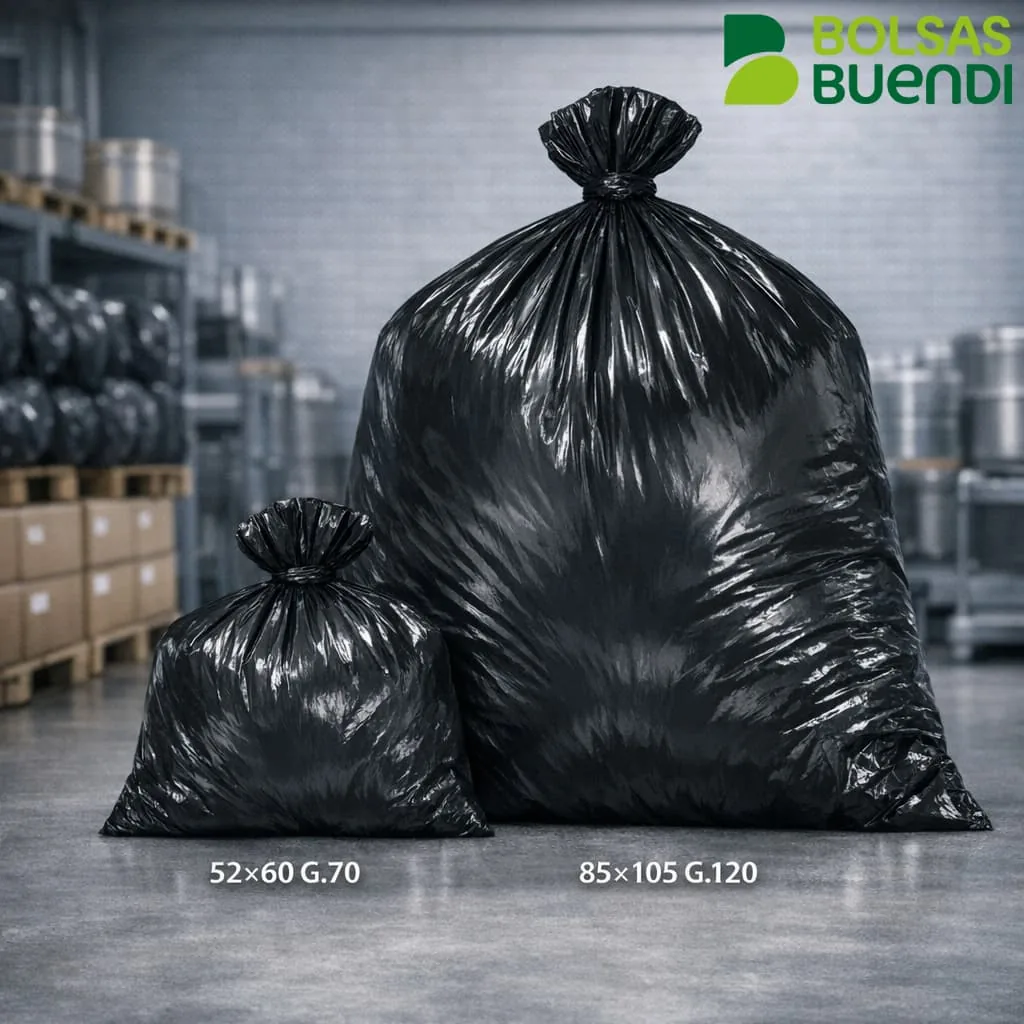 bolsas de basura resistentes industriales carga pesada galga 120
