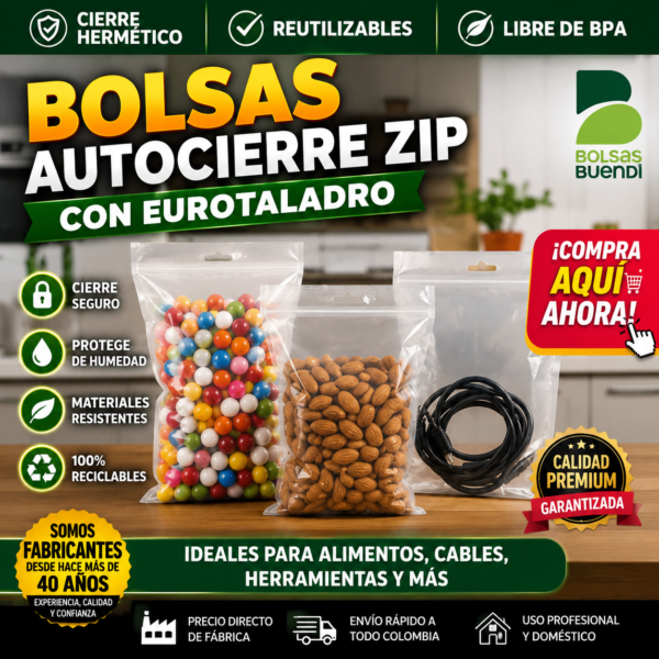 Bolsas Autocierre Zip con Eurotaladro