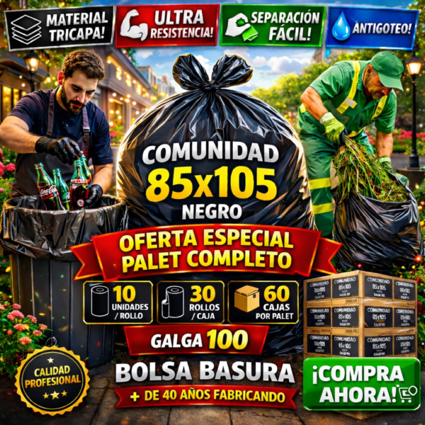 Bolsas de basura industriales negras resistentes para uso profesional – fábrica de bolsas de plástico