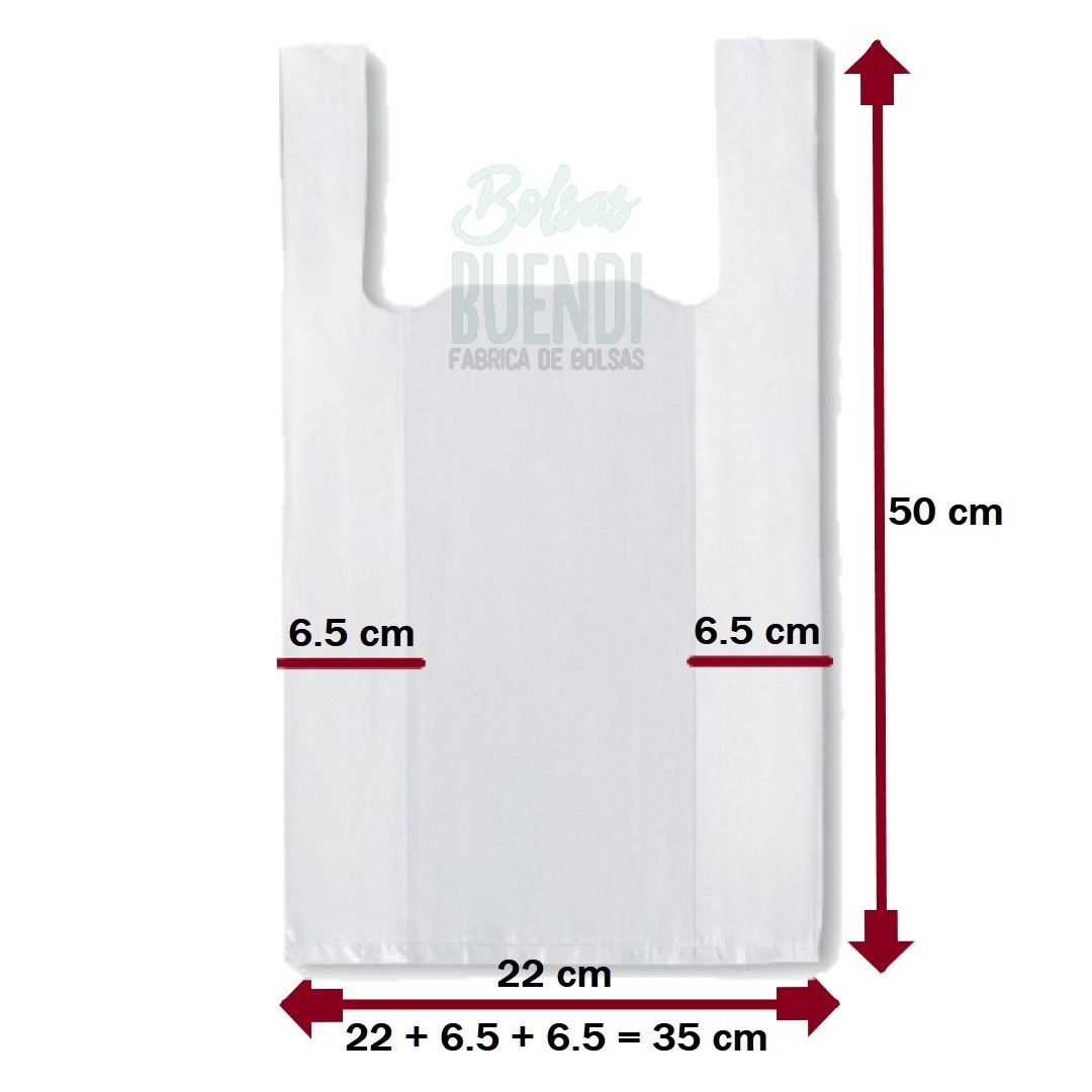 BOLSAS DE PLASTICO CAMISETA IMPRESAS 35X50 G.200