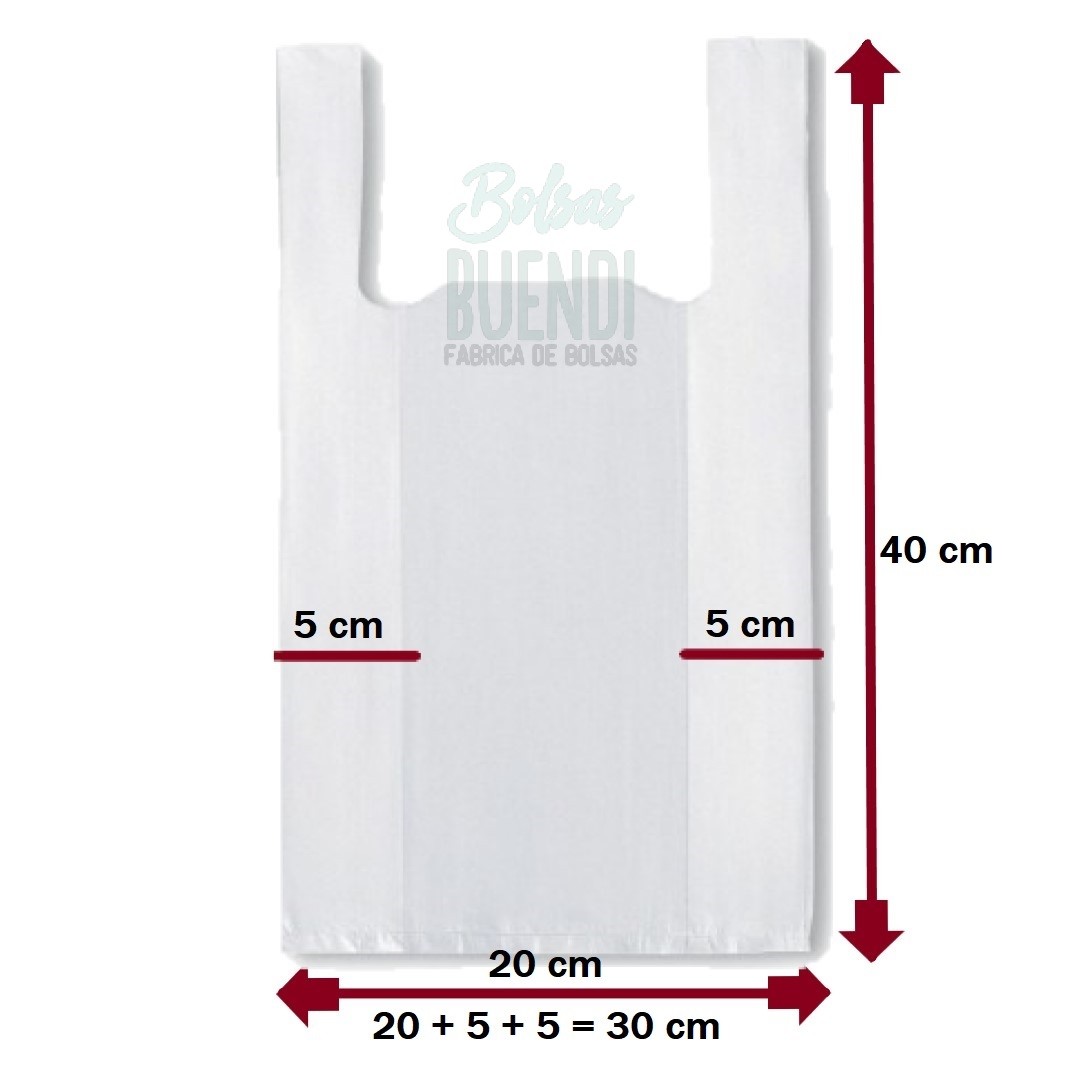 BOLSAS DE PLASTICO ASA CAMISETA ANÓNIMAS 30X40 G.200