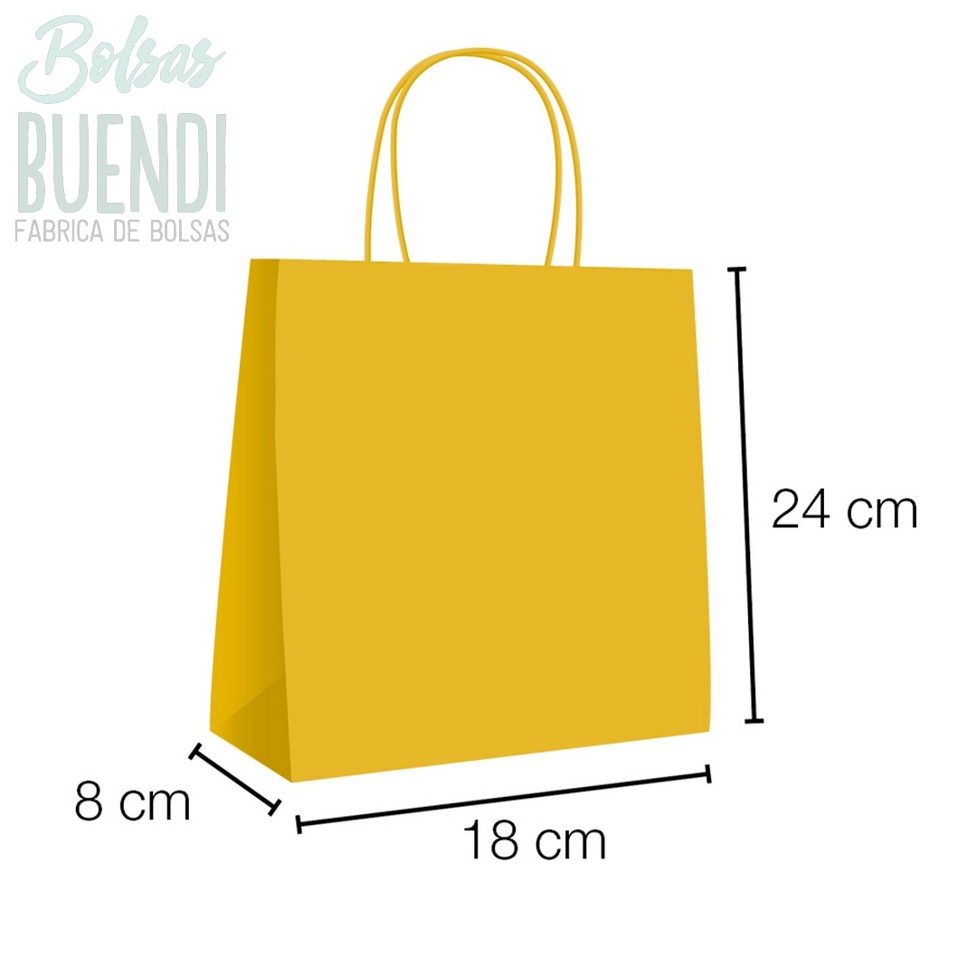 BOLSAS DE PAPEL ASA RIZADA ANÓNIMAS 18+8 X 24