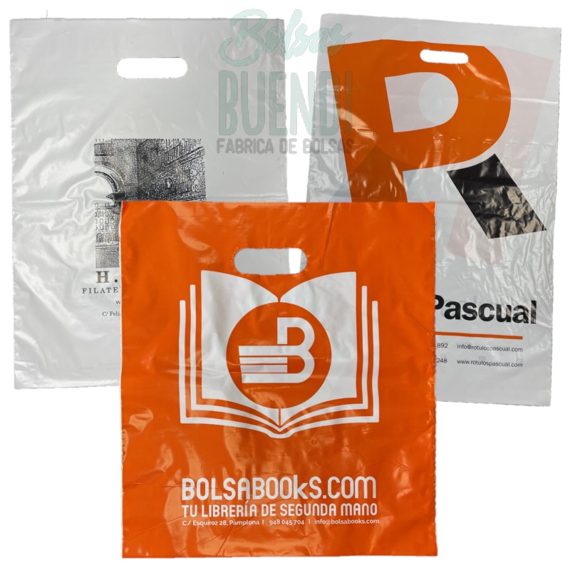 BOLSAS DE PLASTICO ASA TROQUELADA IMPRESAS 30X40